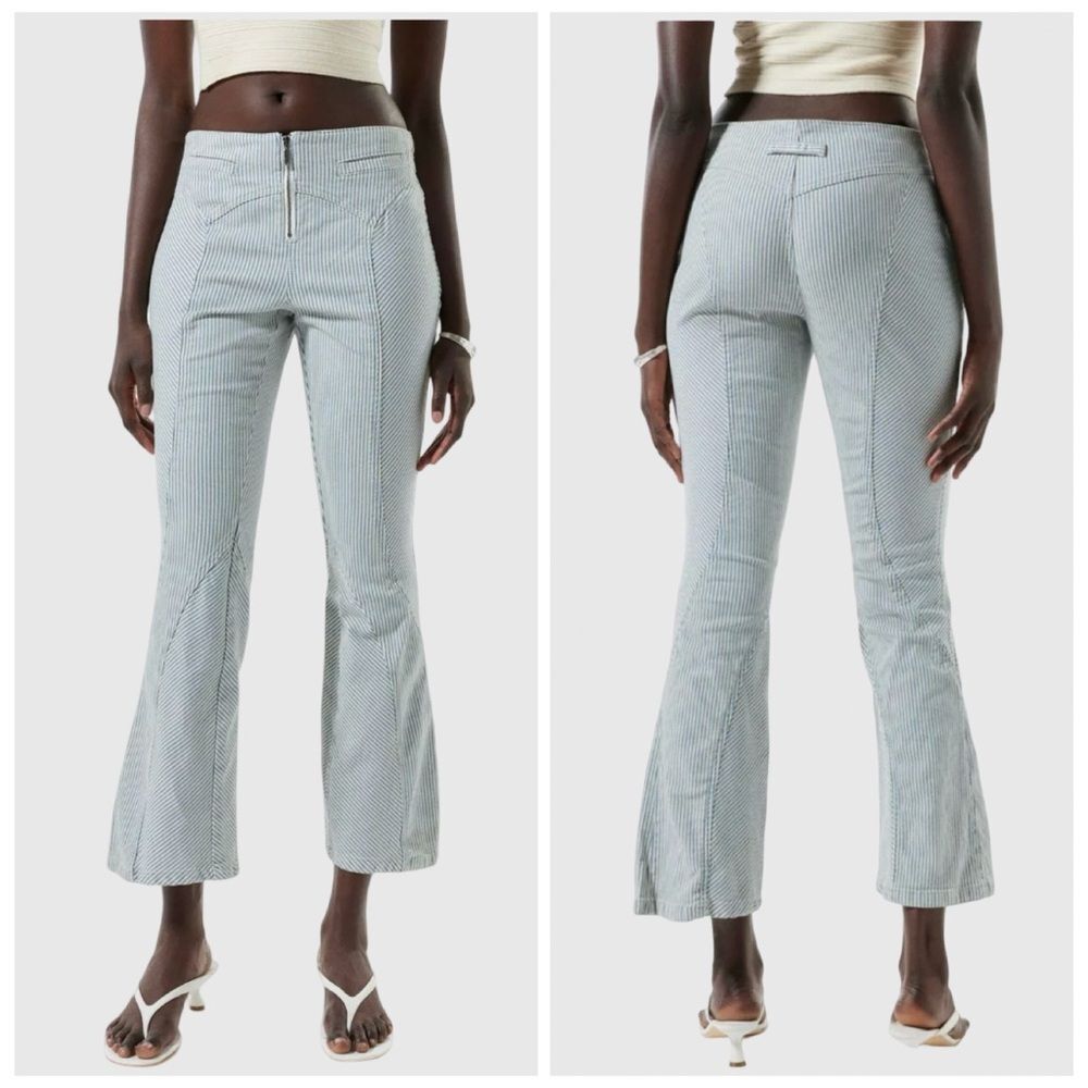 Urban Outfitters Silence + Noise Toni Moto Flare Pants in Railroad Stripe | 2